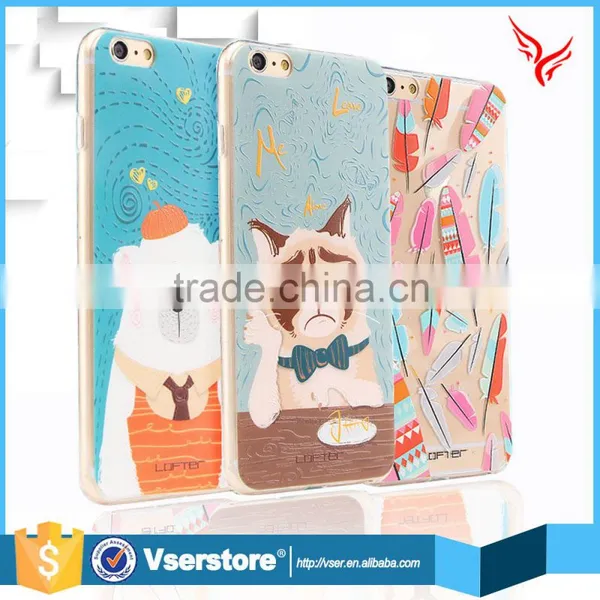 Wholesale Hot Candy Color Plastic Mobile Phone Cover Case for Iphone 6 6s Soft Silicon 3D Print Relief Designer Phone Cases photo-2
