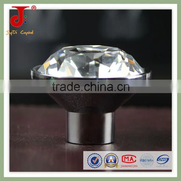 Diamond Insert Crystal Glass Cabinet Knobs Drawer Pull Furniture Handle photo-2