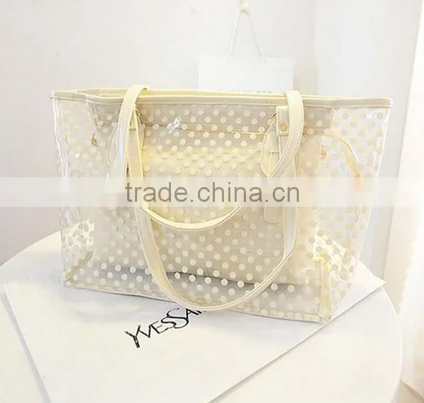 Fashion and Durable Hot Green Wave TPU Tote Bag for Wholesale photo-3