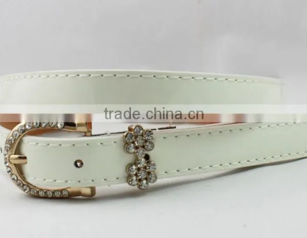 2015 New Design Fashion Belts for Lady PU Belts With Rhinestone Buckles photo-2