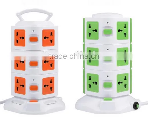 Tower Protected extension socket with Main Switch Indicator and Surge indicators, power converter, Electric Socket