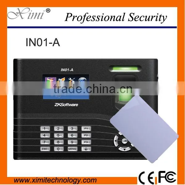 IN01-A Fingerprint time access control 3000 templates of fingerprint capacity and 3 inches TFT screen optinal GPRS and wifi