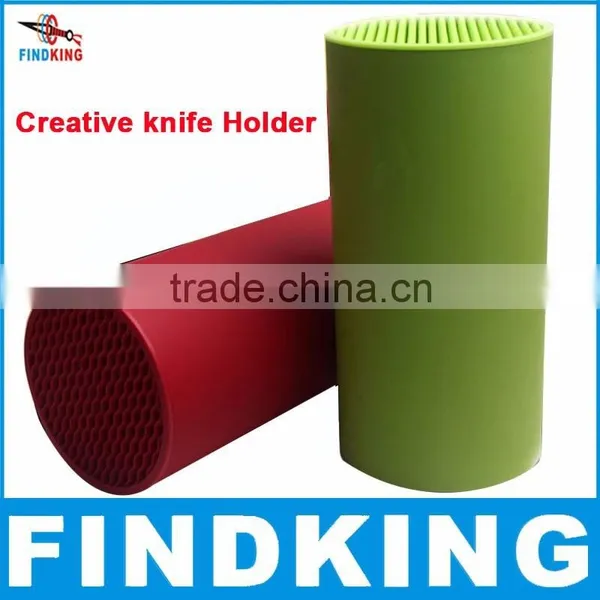 Universal Cylinder Knife Block Multifunctional Plastic Knife Holder Knife Stand