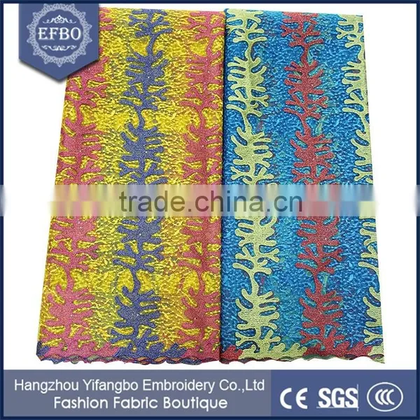 New Design French Lace Wholesale Embroidery Fabric for Evening Dresses photo-5