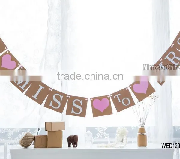 Wedding Supplies Purple BRIDE TO BE Banner Vintage Wedding Bunting Flags Party Decoration Garland Paper Photo Booth Props Supplier's Choice photo-6