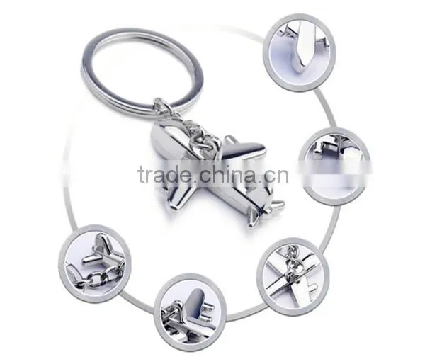 Keyring Mini Air Plane Metal Alloy Keychains Creative Gift Keyfob photo-5