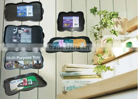 Shoe Tray Home Door Plastic Washable Utility Tray Plants Pet Food Shoe Welly Tidy Wellies 552029 photo-6
