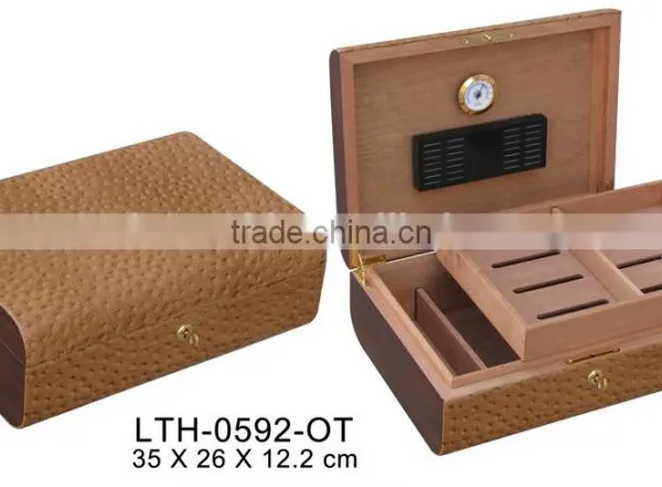 Leather Cigar Humidor Box Cigar Case Leather photo-3