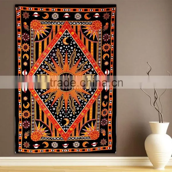 Wholesale Indian Tapestry Star Mandala Tapestry Wall Hanging Home Decor Tapestry Cotton Tapestry Beach Throw Bohemian photo-3