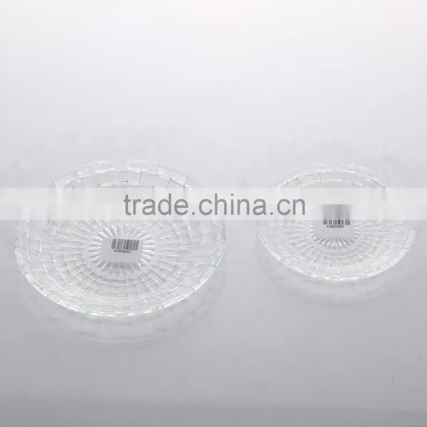 Unique Design Square Embossed Glass Plate photo-2