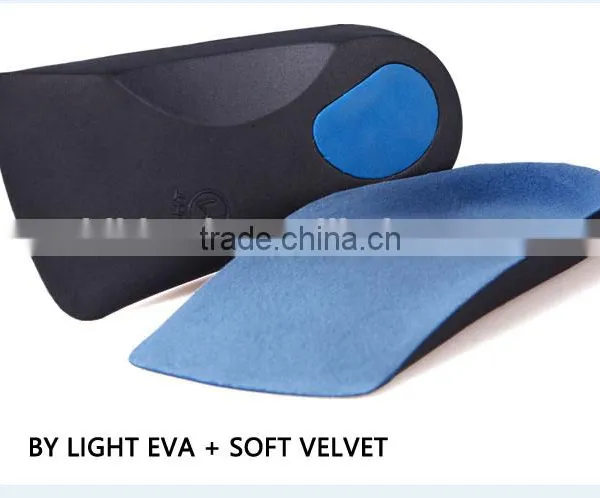 Comfortable EVA Orthopedic Insole With Soft Velvet, Silicone Gel Insole Factory, Flat Feet Arch Support Orthotic Insole. photo-2