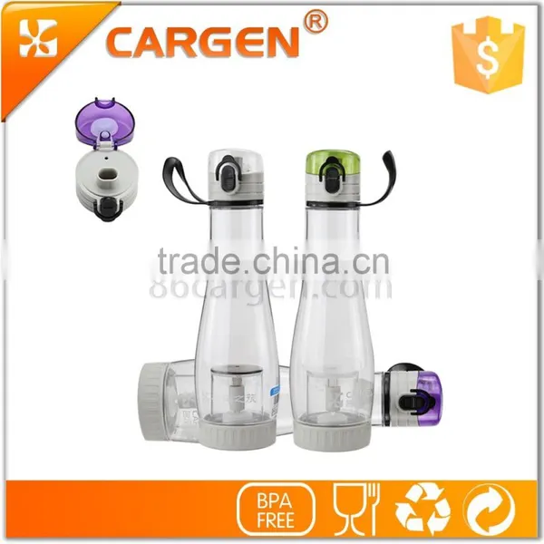 Gym Outdoor 550ml Clear Plastic Green Tea Water Bottle photo-2