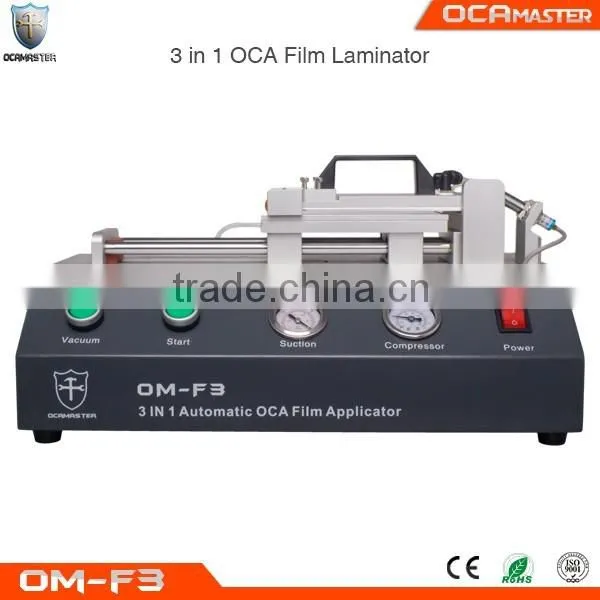 OCAmaster Universal 3 in 1 OCA Film Laminating Machine OM-F3 For LCD Refurbishing With Built-in Compressor & Vacuum Pump photo-2