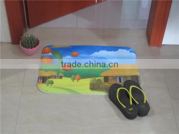 Anti-slip 100% Nylon Water Absorption Cheap Printed Stone Door Mat photo-3