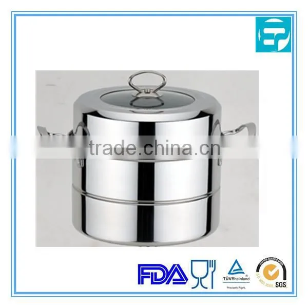 2014 New Product 2 Layers Stainless Steel Steamer Cooking Pot