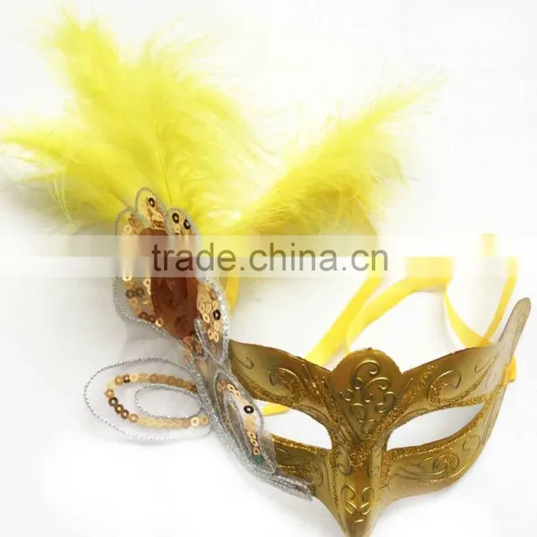 Party Face Mask With Feather, Halloween Party Mask photo-6
