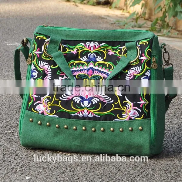High Quality Shoulder Bag Fashion Messenger Bags Cotton Handbags Women Embroidery & Ethnic Style Bag Vintage photo-2