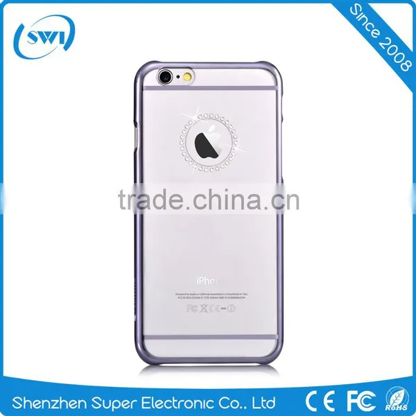 Electroplating Transparent Crystal Bling Diamonds Jewelry PC Phone Cover Case Skin For IPhone 6 6S Plus photo-3