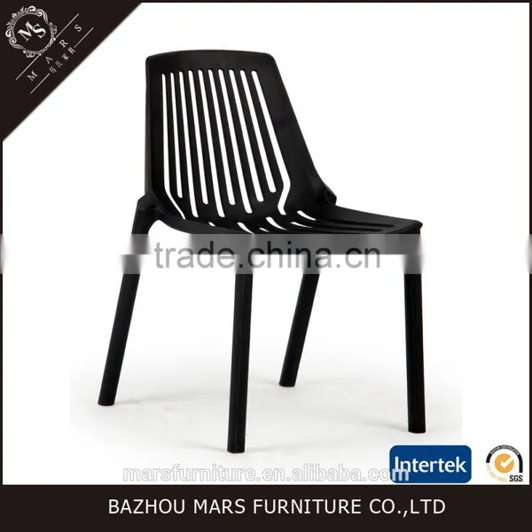 Red Black High Quality pp Stackable Plastic Chair photo-3