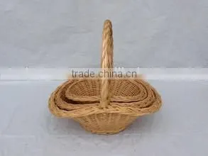 Handmade Reusable Storage Wicker Basket for Wedding or Decoration photo-2