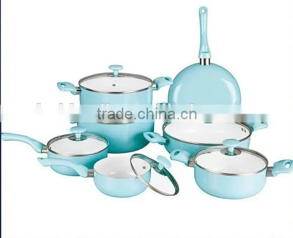 13pcs Aluminum Ceramic Coating Cookware Set