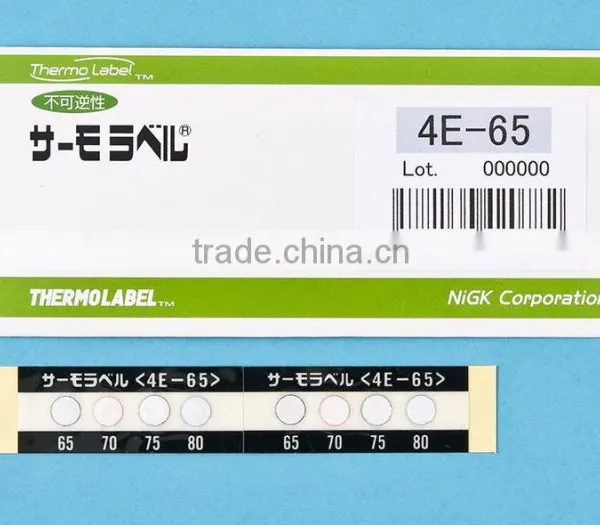 Adhesive sticker label for temperature research / 4 Level