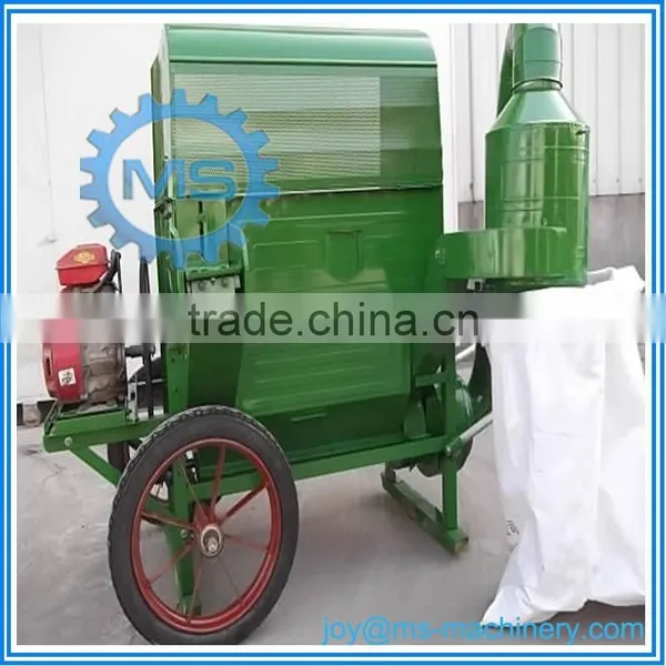 Small Mobile Gasoline Engine Driven Paddy Rice Thresher photo-4