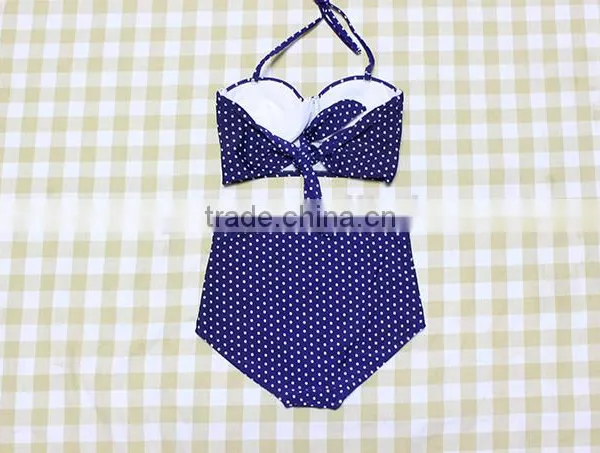 2016 New Arrival Wave Retro High Waist Bikini photo-3