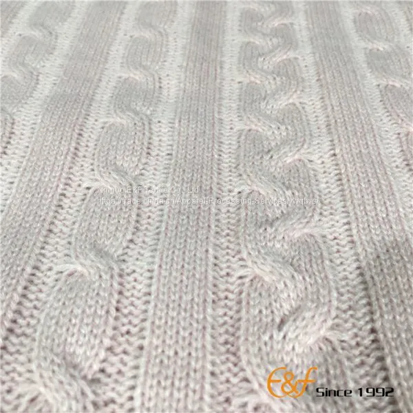 Classic Cable Acrylic Knitted Throw Blanket photo-2