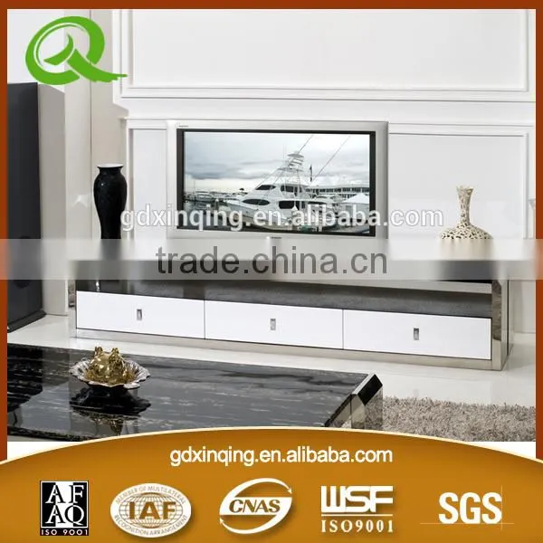E386 High Gloss tv Stand Mable Top Mdf tv Stand photo-2
