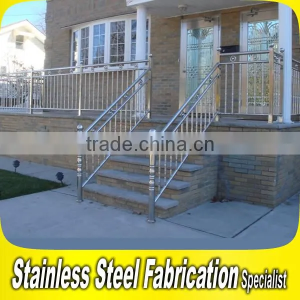 304 Stainless Steel Stair Railing Prefab Outdoor Metal Railing photo-4