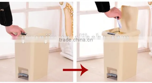 Colorful Rectangel Press&Foot Trash Bin Garbage Bin photo-5