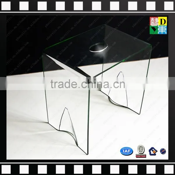 Modern Clear Plastic Coffee Table Costom PMMA Trunk Coffee Table High Quality Pure PMMA Transparent Table From China photo-4