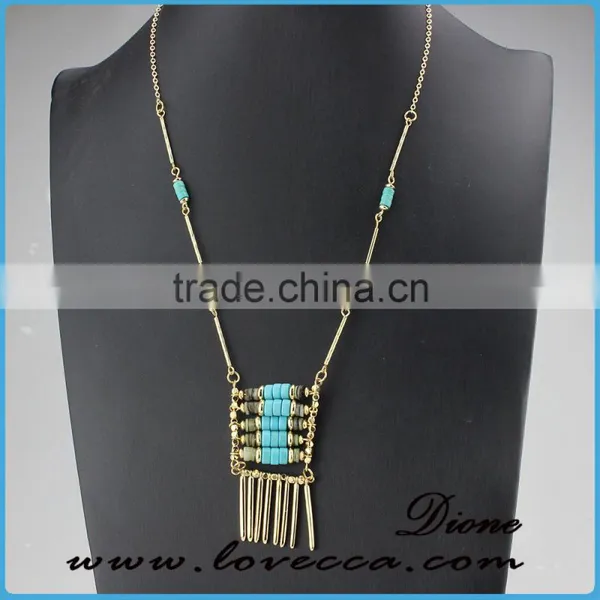 Wholesale Jewelry Gemstone Natural Stone Crystal Quartz Pendant Turquoise Necklace photo-5
