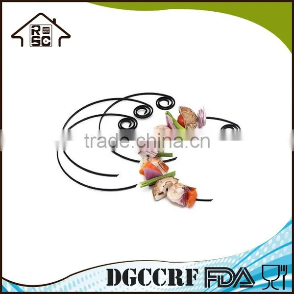 Food Grade Safe Non-Stick Stainless Steel BBQ Circle Kabob Plate Skewers photo-4