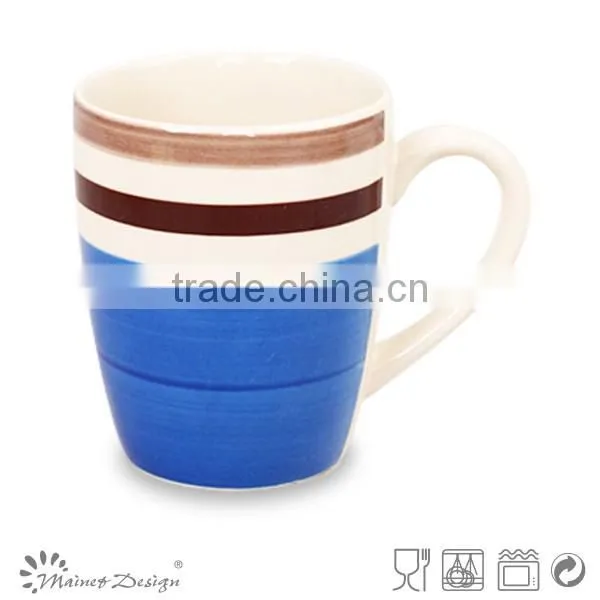 High Quality Ceramic Mug Hand Painting With Strips photo-3