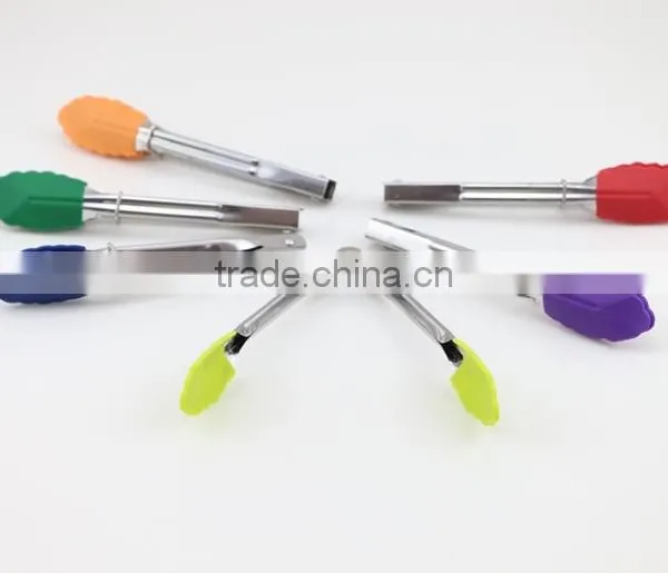 Mini Silicone & Stainless Steel Tongs (Assorted Colors) photo-2