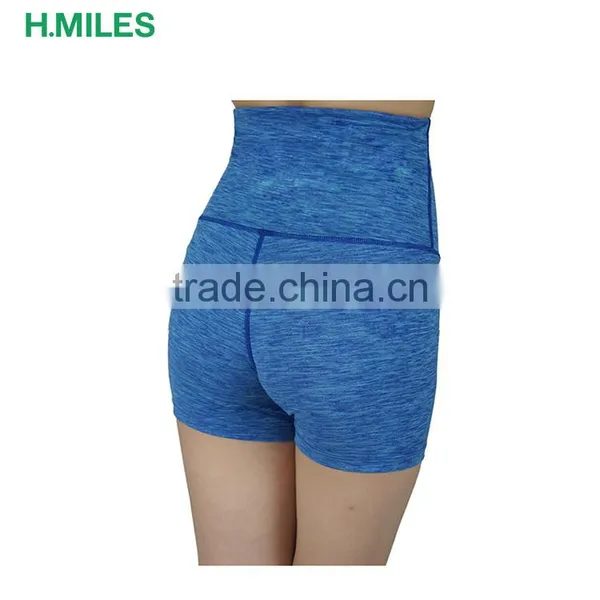 OEM High Quality Gym Elastic Comfortable High Wasit Yoga Shorts Pants photo-3