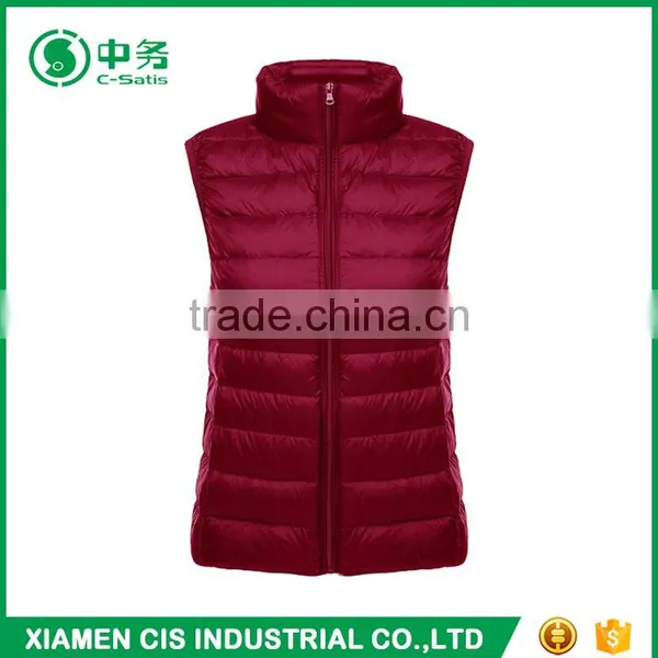 New Look Korean Style Winter Lightweight Slim Fit Lady Duck Down Vest for Sale photo-5