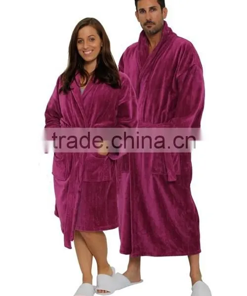 Velour Shawl Bathrobe,hotel Bathrobe,cotton Bathrobe for Promotion photo-3