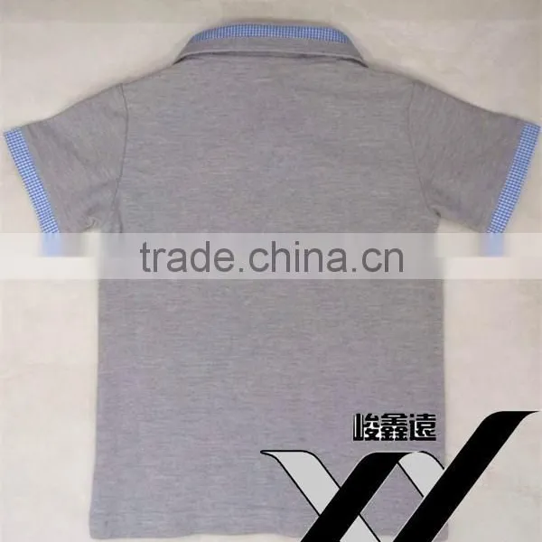 Lovely Short Sleeve Pique Kids' Polo Shirts Cotton/ Spandex High Quality Children' Clothing Boy T-shirt photo-2