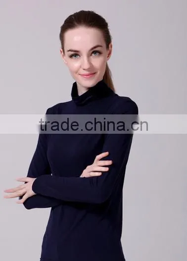 New Style Fashion Long Sleeve Turtleneck Ladies T-shirt Wholesale photo-5