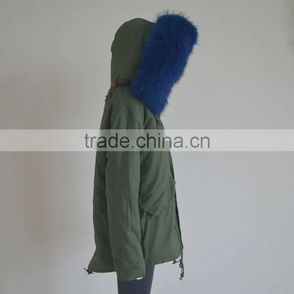 Myfur High Quality Removable Faux Fur Lining Matched Color Raccoon Fur Hood photo-5