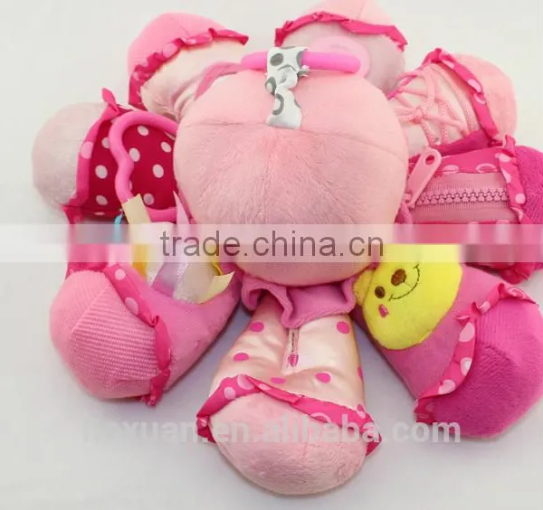 Plush Toy Bunny In Dress and Jeans Stuffed AnimalBaby Kids Learn To Wear Clothes Education Toys Doll Gift photo-2