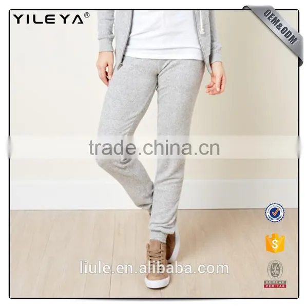 Light Grey Soft Elastic Waist Women Outdoor Pants photo-2