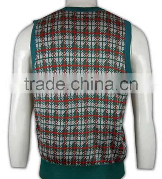 ISO9001/BSCI Manufature Stylish Green Oversized Sleeveless Sweater photo-3