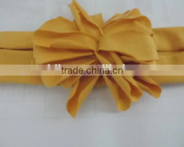 Wholesale Cute Baby Girls Hair Accessories Fancy Hair Bands Boutique Baby Girl Flower Cotton Fabric Elactic Headband for Kids photo-6