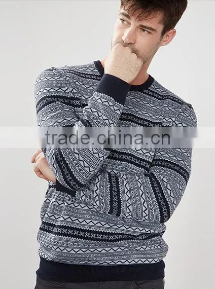Custom New Design Round Neck Mens Knitting Pattern Cashmere Sweater With Cheap Price photo-2