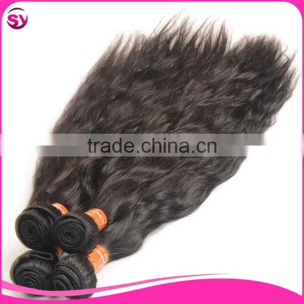 Full Cuticle One Donor Fast Delivery Unprocessed Black Long Human Hair Angels Hair Weave photo-3