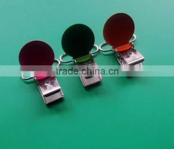 Round 1 Inch Enamel Suspender Passy Binky Pacifier Mitten Clip photo-4